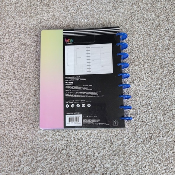 Happy Planner Classic Dashboard‎ Layout 12 Month Undated Seeds of Joy New - Picture 3 of 6